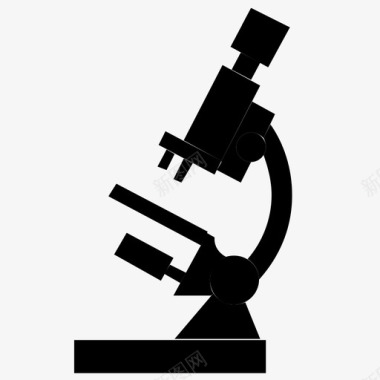 俯视观察显微镜观察科学图标图标