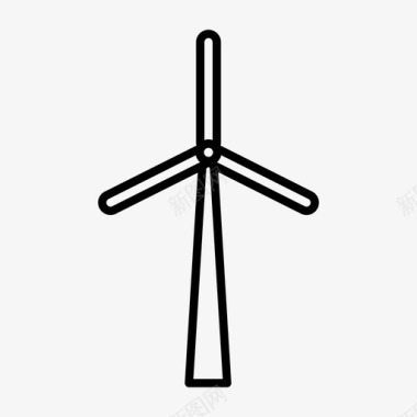 风车风车生态电力图标图标
