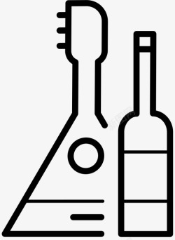 俄罗斯红牌伏特加俄罗斯音乐巴拉莱卡吉他图标高清图片