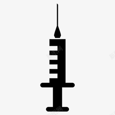 疫苗接种注射器健康保健图标图标