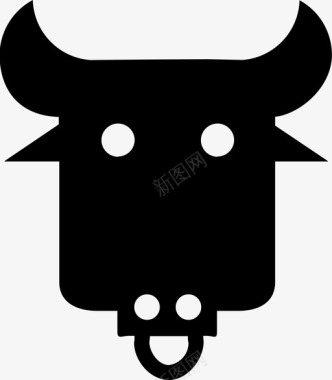 公牛动物奶牛图标图标