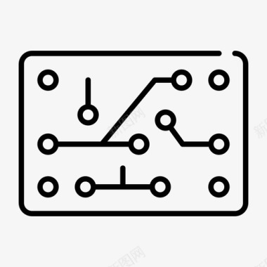 电路板微芯片母板图标图标