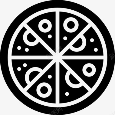 披萨托盘食物厨房图标图标