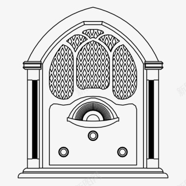 电台收视率收音机音乐调谐器电台图标图标