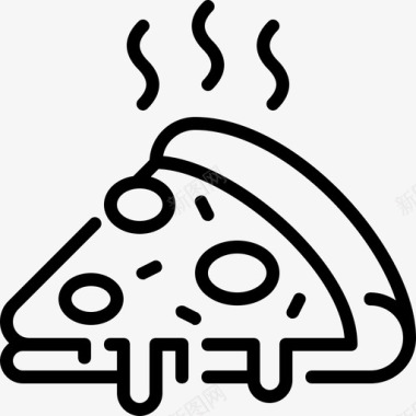 披萨片食品意大利图标图标