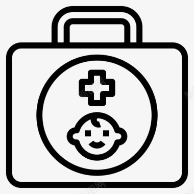 急救箱箱子药品图标图标