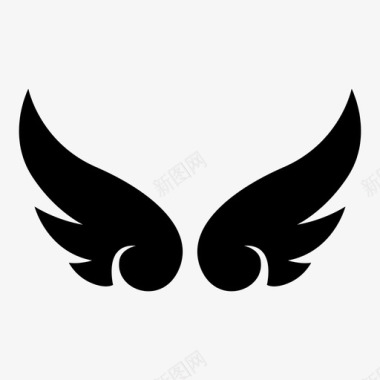 天使光圈翅膀天使鸟图标图标