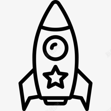 玩具太空火箭儿童玩具大纲图标图标