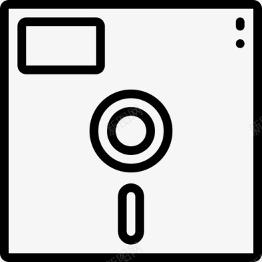 复古软盘卡存储器图标图标