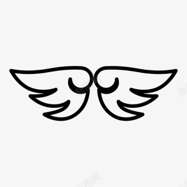 翅膀天使鸟图标图标