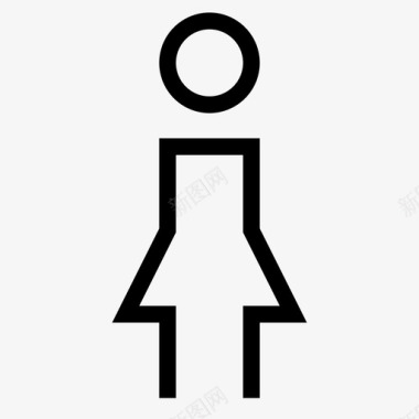 女人女孩厕所图标图标