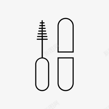 弹电子琴睫毛膏眼线眼睛图标图标