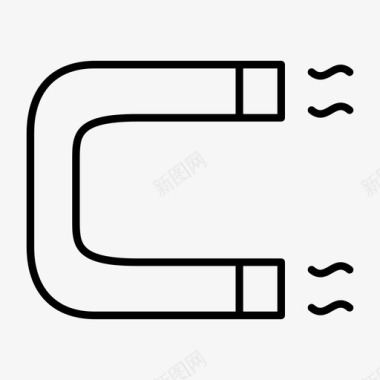 金属匕首磁铁吸引力金属图标图标