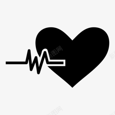 心电图心搏心电图心脏病学图标图标