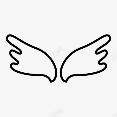 天使翅膀天使鸟图标图标