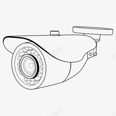 防风保暖保安摄像机闭路电视监控图标图标