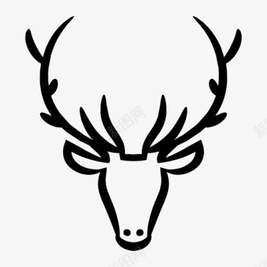 鹿动物鹿头图标图标