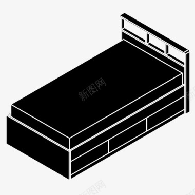 休息PNG卧室床休息图标图标