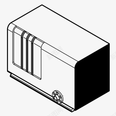 旧式电台收音机音乐调谐器电台图标图标
