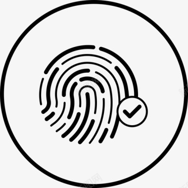 指纹验证密码安全性图标图标