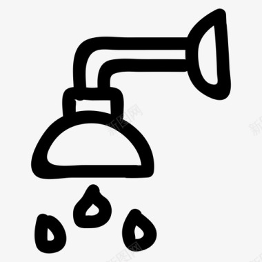 雨水雨水浴缸浴室图标图标