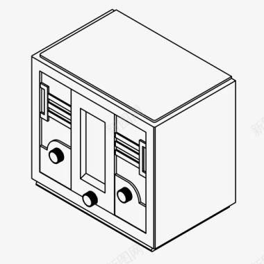 收音机矢量收音机音乐调谐器电台图标图标
