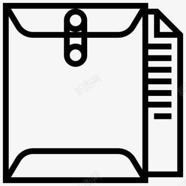 文件夹文件信纸办公室元素图标图标