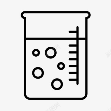 实验室设备烧杯化学实验室设备图标图标