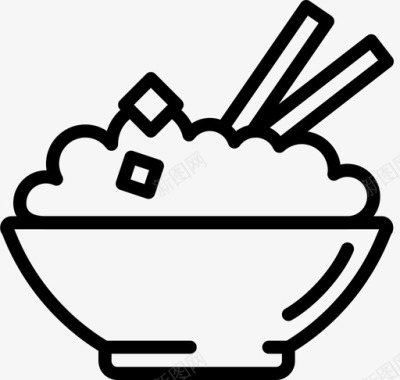 吃虫子亚洲米饭烹饪饮料图标图标