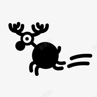 麋鹿动物加拿大图标图标