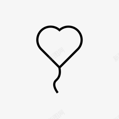 心形气球最爱爱情图标图标