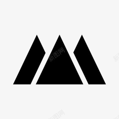 山脉陡峭三角形的小山图标图标