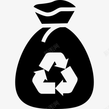 回收袋垃圾塑料袋图标图标