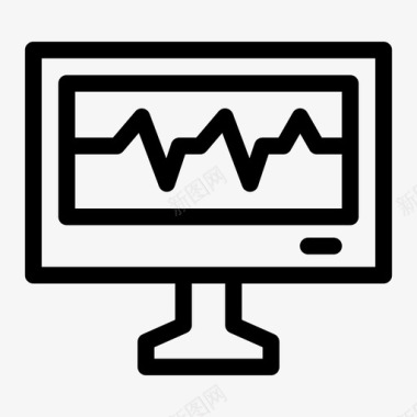 病人PNG矢量图脉搏心跳健康图标图标