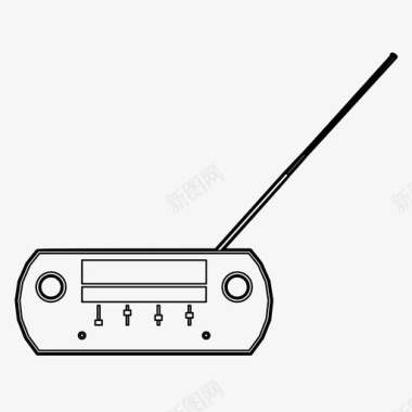 电台收音师收音机音乐调谐器电台图标图标
