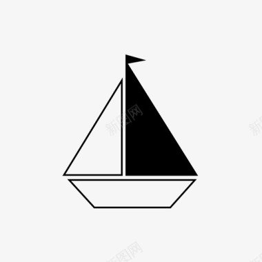 帆船运动图标图标