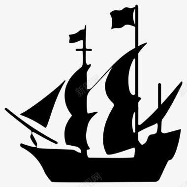海盗船船护卫舰图标图标