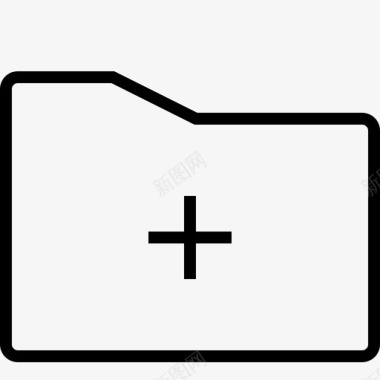 文件夹加号添加文件夹边框图标图标
