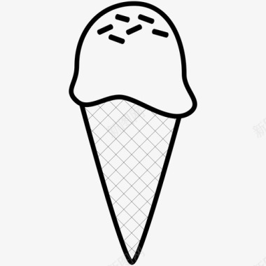 蛋卷冰淇淋甜点食物图标图标