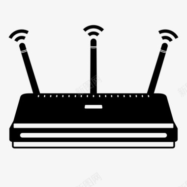 连接互联网路由器互联网调制解调器图标图标