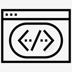 网页设计代码网页代码程序员图标高清图片