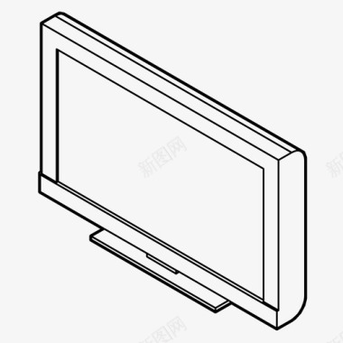 沙滩娱乐电视娱乐监视器图标图标