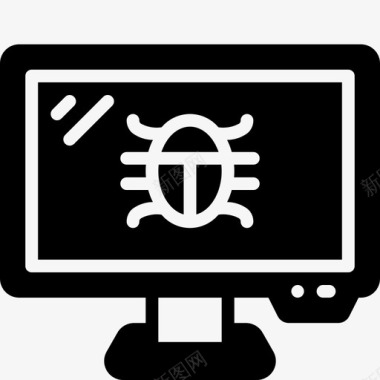 办公设备监控病毒电脑办公室图标图标