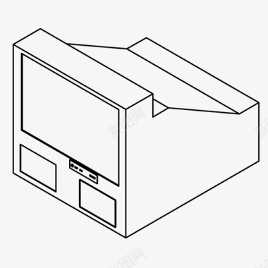监视器电视娱乐监视器图标图标