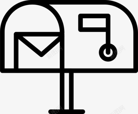 时尚信封设计邮箱信封信件图标图标