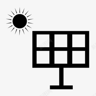 绿色青山太阳能可再生能源太阳能板图标图标