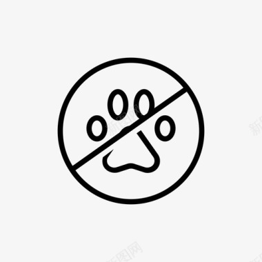 不准养宠物不准养狗旅馆图标图标