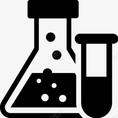 科学样品实验烧瓶图标图标