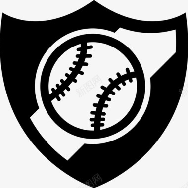 棒球徽章纹章盾牌图标图标