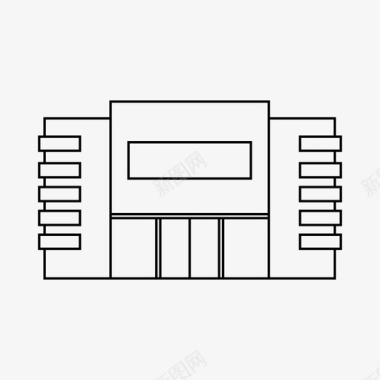 市场购物中心超市图标图标